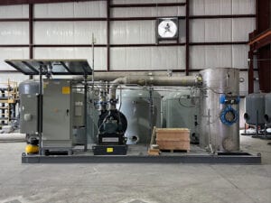 30 HP Continental multistage blower package on a skid for landfill gas extraction