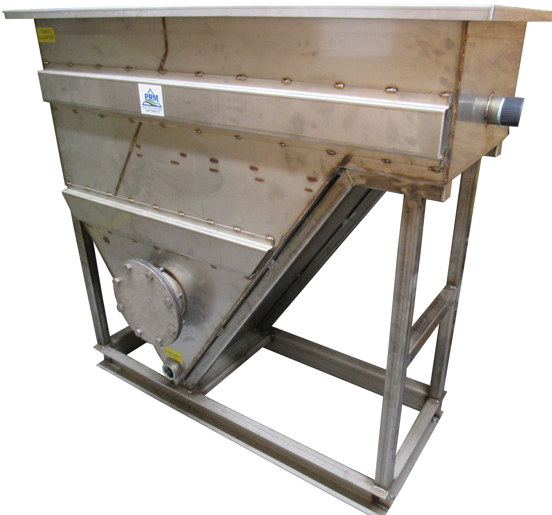 Inclined Plate Clarifiers PRM inclined plate clarifier in heavy-gauge 304 stainless steel on a skid frame
