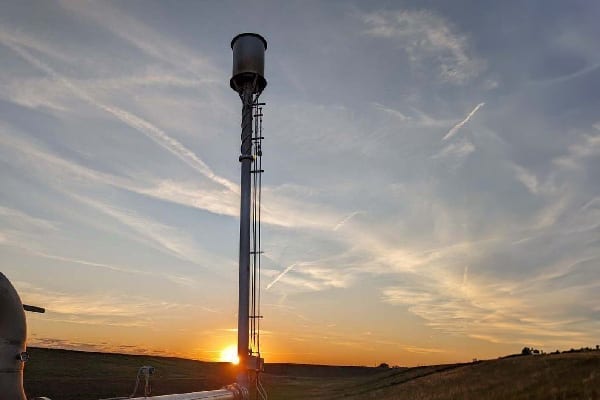 Lubbock utility flare system at municipal landfill